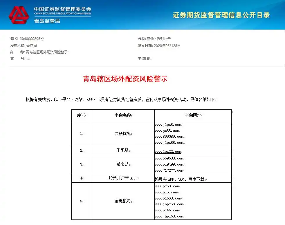 场外配资风险_非法配资黑名单_证券配资公司