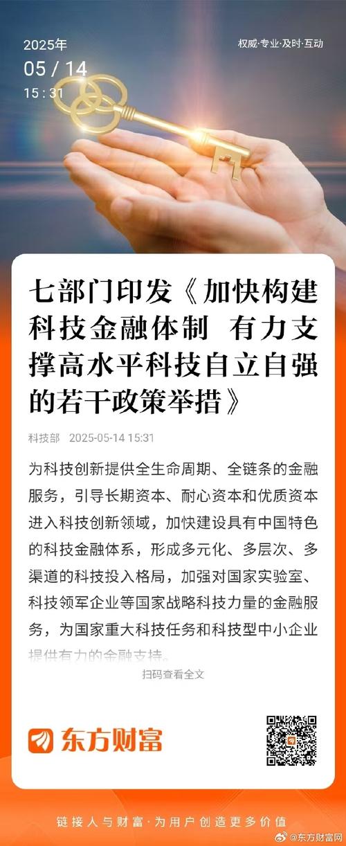 配资最新行情 科技部等八部门印发通知 加快构建科技金融体制