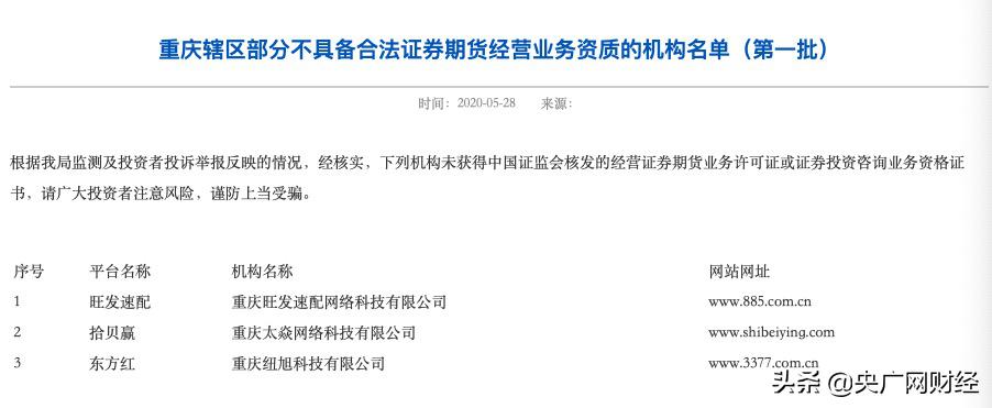 监管机构发布黑名单_场外配资风险警示_股票配资怎么开户