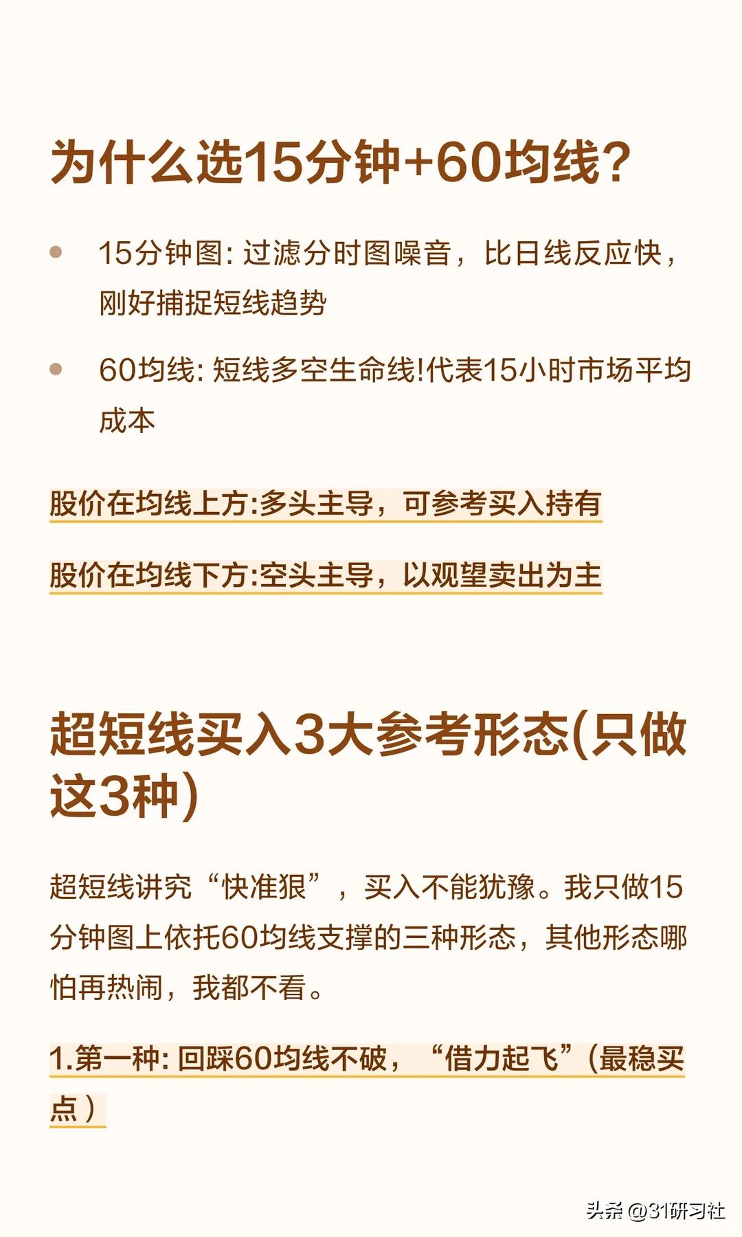 短线炒股的技巧_回踩60线不破买入形态_超短线15分钟K线图60均线交易形态