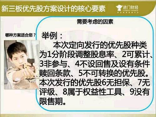 优先股方案设计_新三板优先股发行_免息股票配资